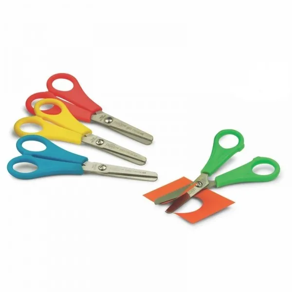 Forbici scolastiche Faibo da 13 cm - Punta arrotondata - Acciaio inossidabile - Colori assortiti - 1 pezzo