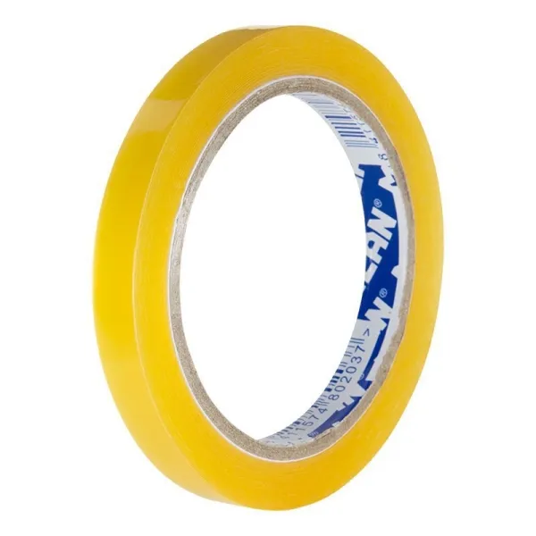 Nastro adesivo trasparente Milan - Misure 12 mm x 66 m - Colore giallo trasparente
