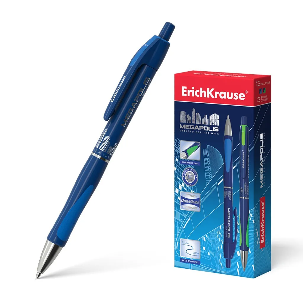 ErichKrause 31 penna a sfera Blu Penna a sfera retrattile a clip Medio 12 pz