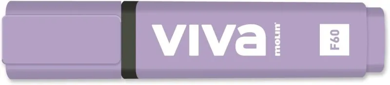 Pennarello fluorescente Molin Viva - Tratto tra 1 e 5 mm - Inchiostro a base d'acqua - Colore viola