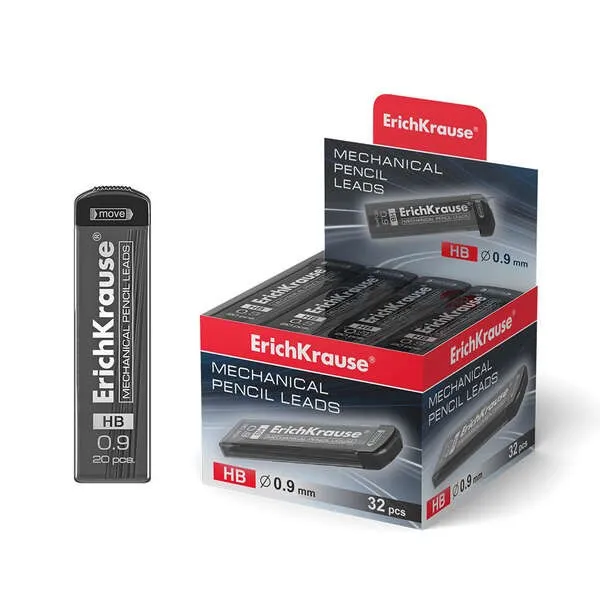 Erichkrause Confezione da 20 mine di ricambio HB per matite meccaniche - Spessore 09 mm - Colore nero