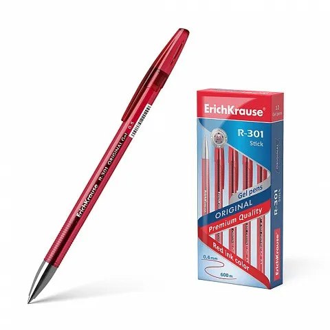 ErichKrause 42722 penna gel Penna in gel con cappuccio Rosso / 1 pezzo