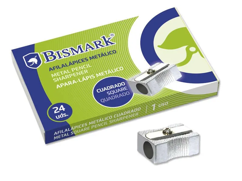 Temperamatite Bismark in metallo per matite normali - colore acciaio