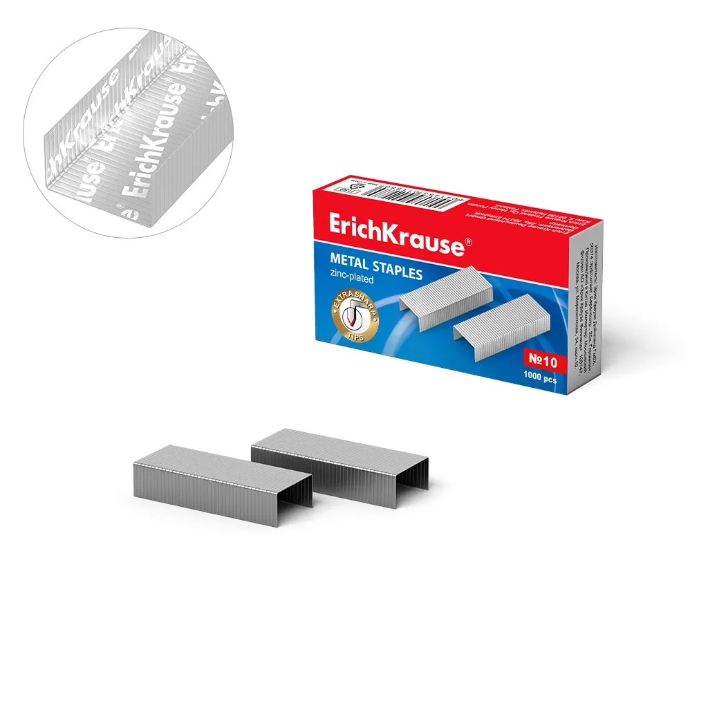 Punti spillatrice Erichkrause ? 10 - 1000 punti - Alta qualità e resistenza migliorata - Resistente alla corrosione - Colore argento