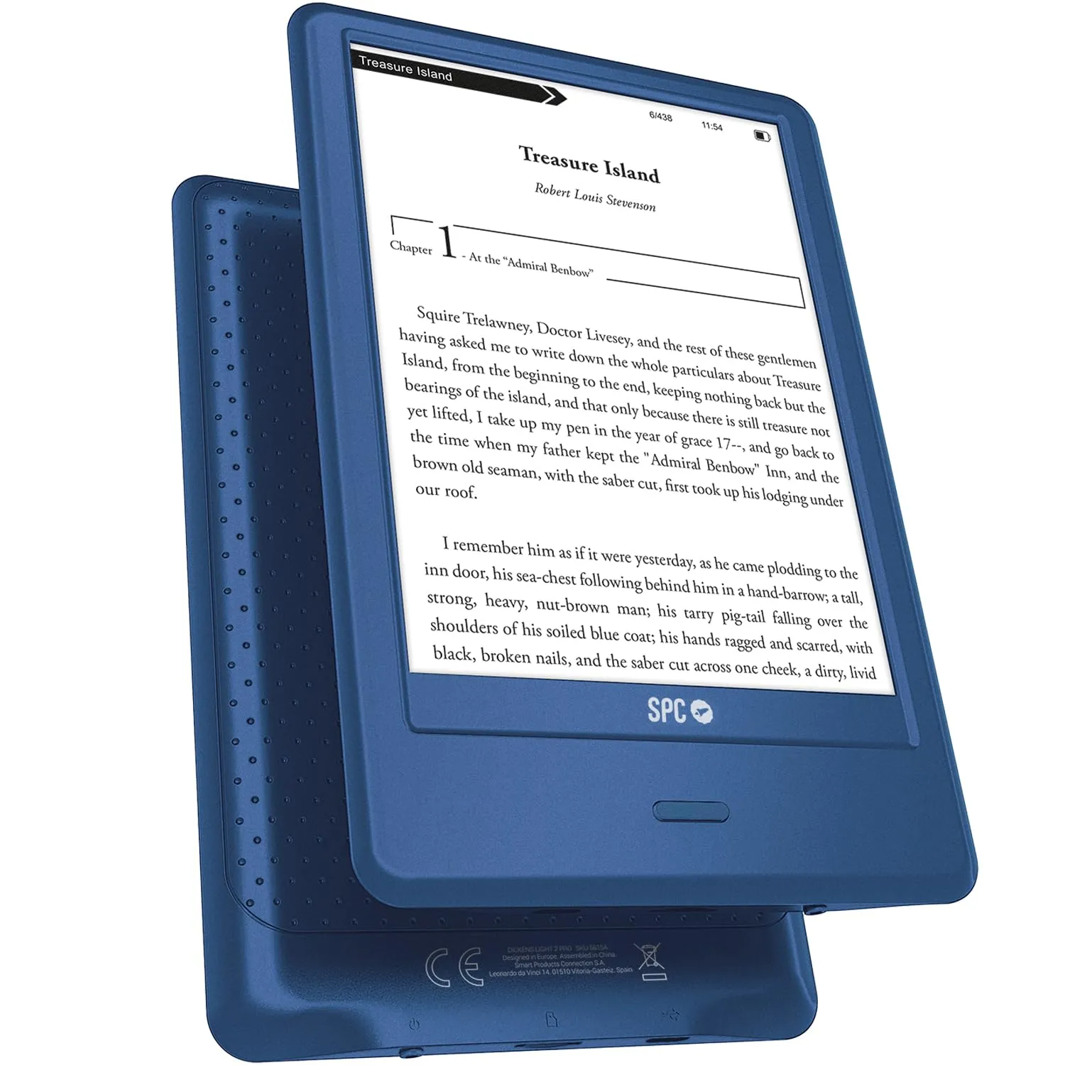SPC DICKENS LIGHT 2 PRO - E-reader touch 6", luce, 8GB, Blu