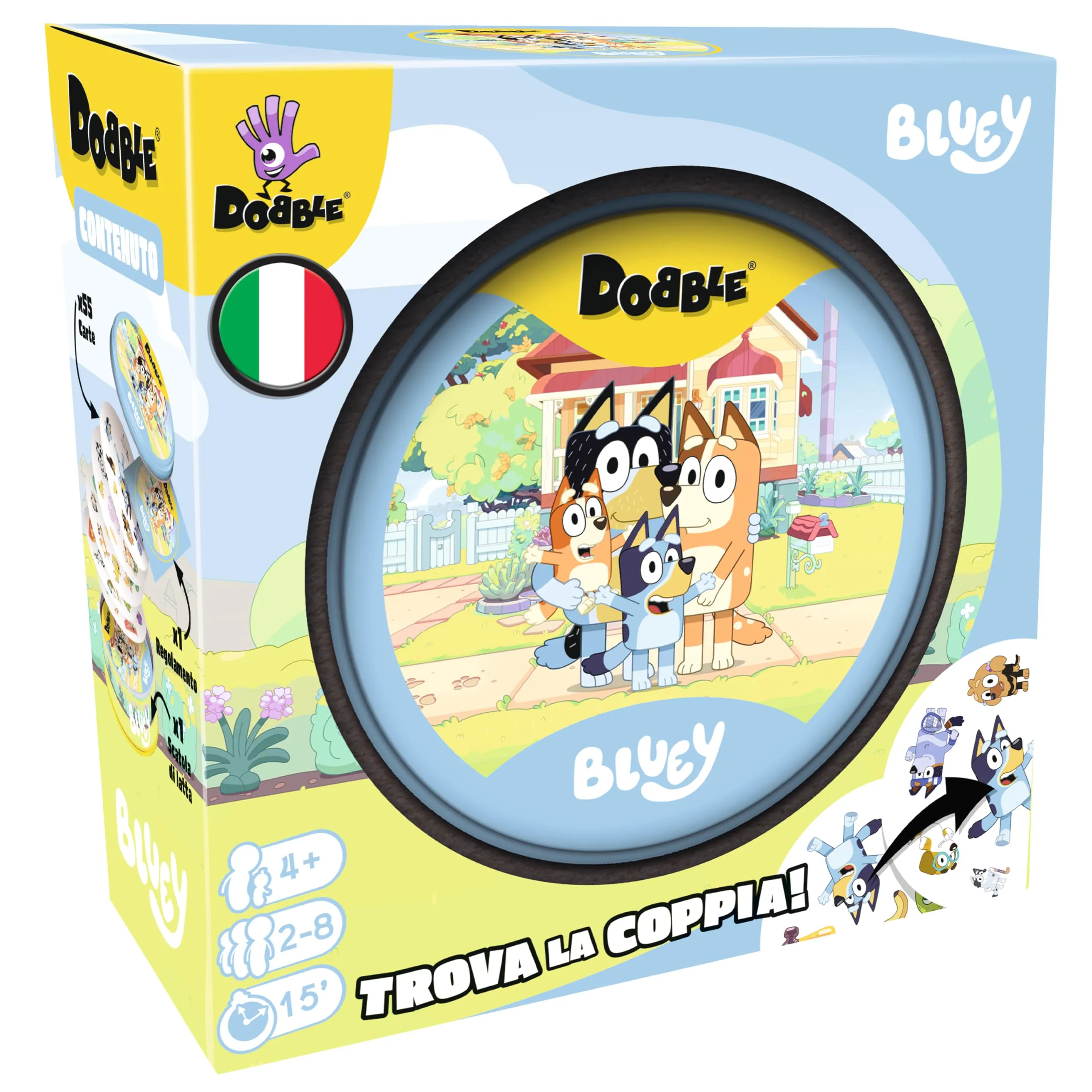 Asmodee – DOBBLE: HARRY BLUEY – Carte da Gioco per Famiglie e Amici