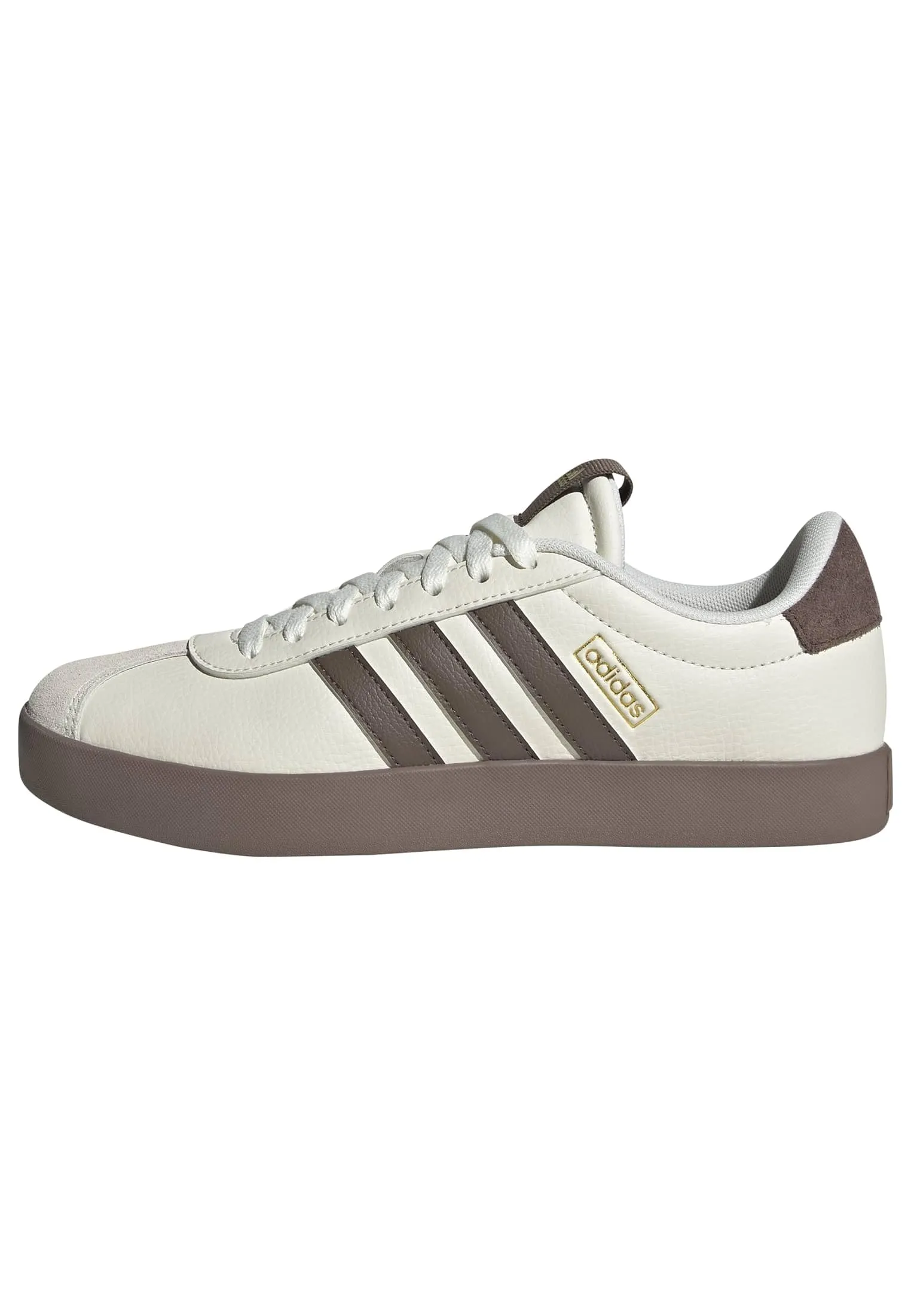 adidas Donna VL Court 3.0 Shoes, off White/Earth Strata/Gold Met., 40 2/3 EU