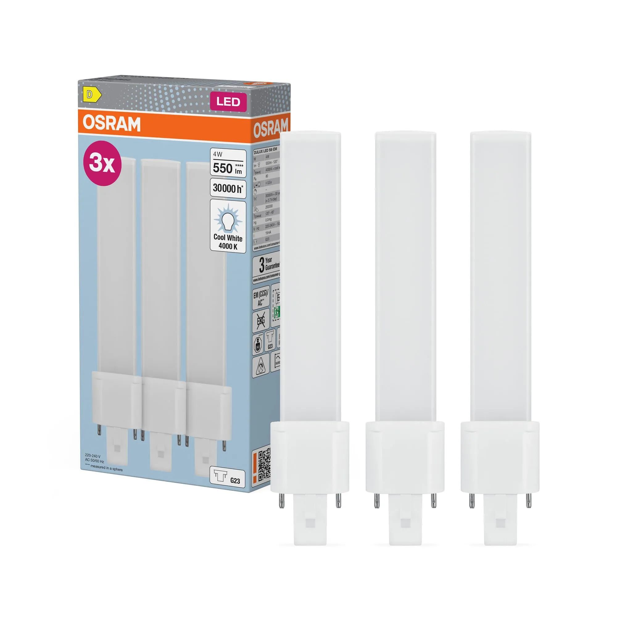 OSRAM DULUX S9 Lampada Compatta LED 4W G23 4000K