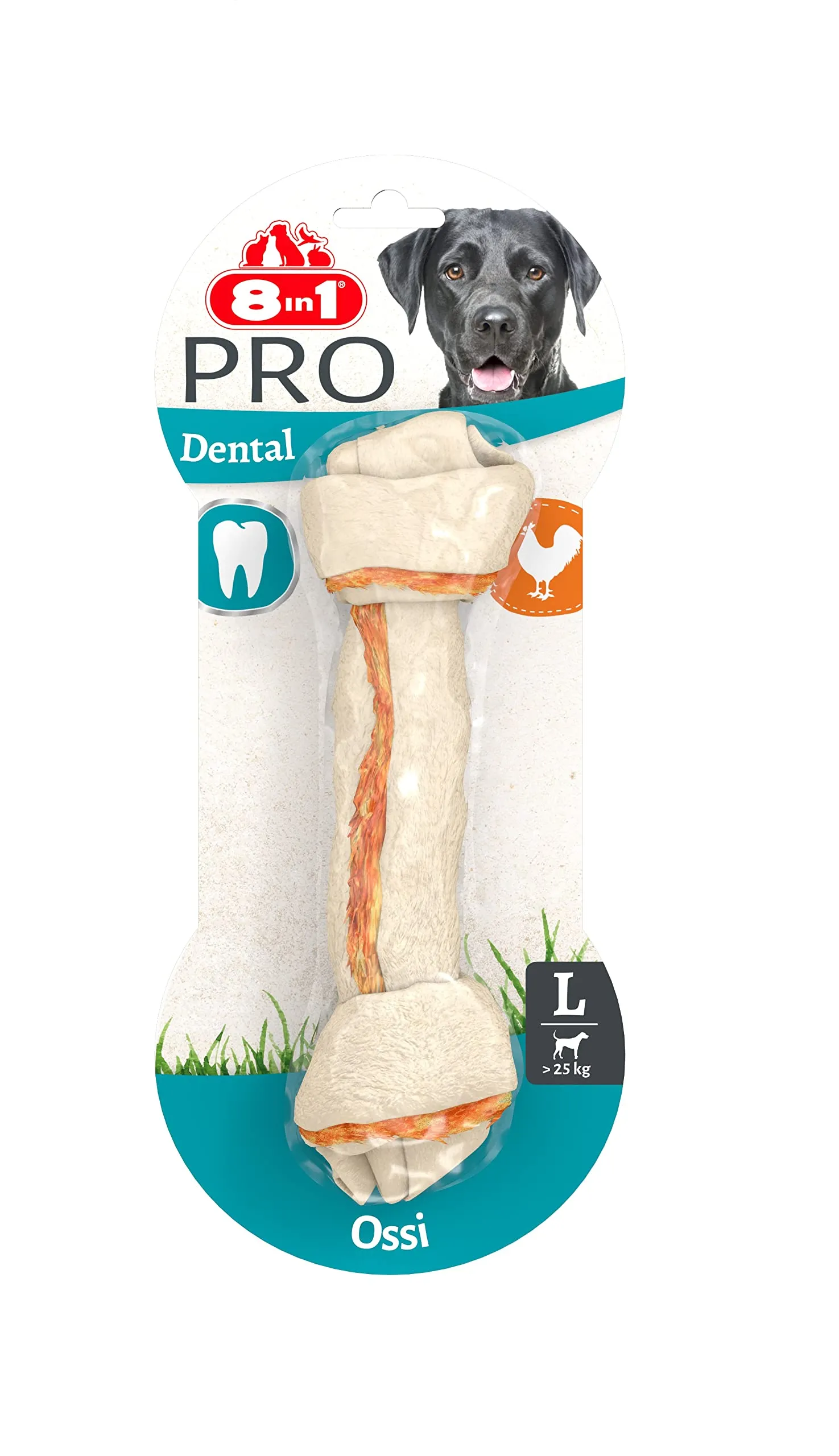8in1 PRO Dental Bone L - Ossa masticabili per l'Igiene Orale - 1 Pezzo