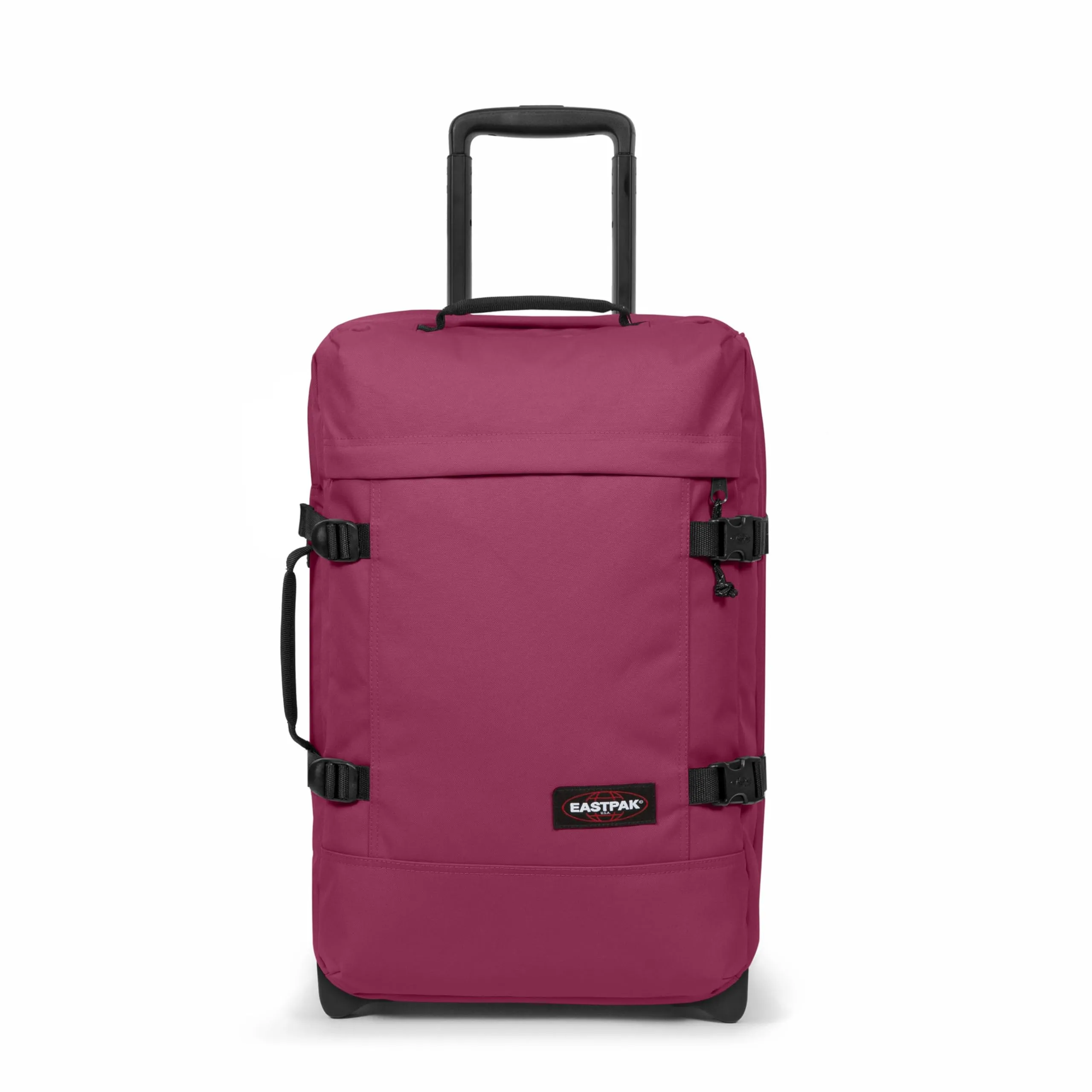 EASTPAK Tranverz S Trolley Cabina 42L (51 x 32,5 x 24 cm), valigia bagaglio a mano con ruote, resistente e leggera, doppio scomparto, manico telescopico e TSA lock - WINE BURGUNDY