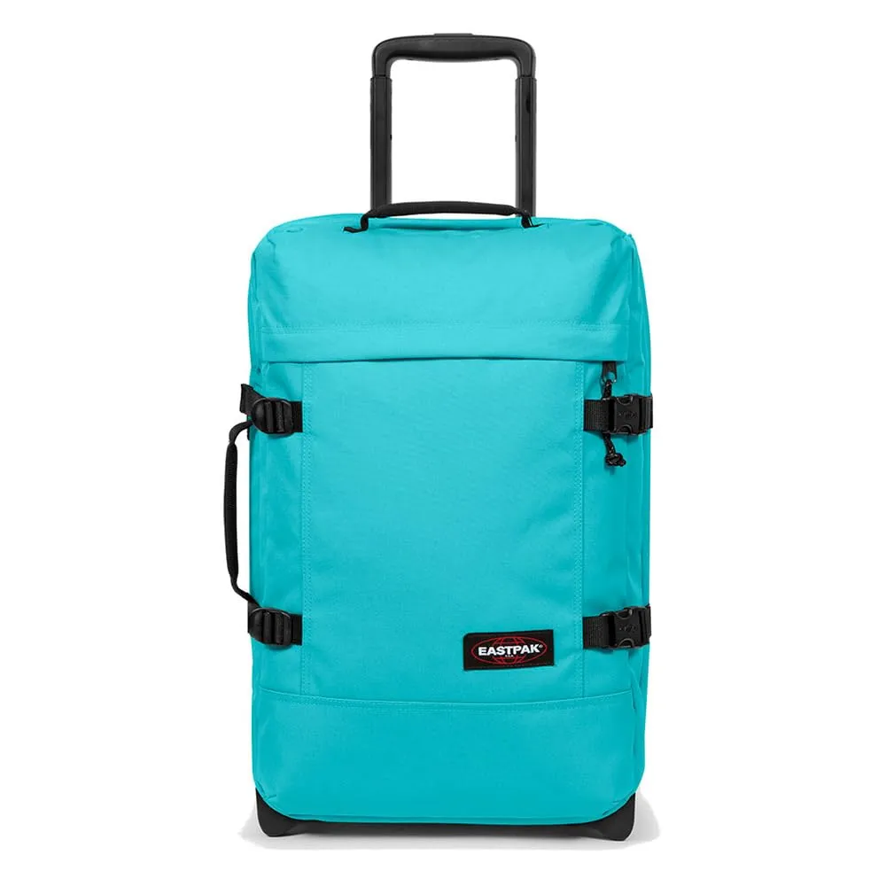 Eastpak Tranverz S Trolley Cabina 42L (51 x 32,5 x 24 cm), valigia bagaglio a mano con ruote, resistente e leggera, doppio scomparto, manico telescopico e TSA lock - WATERFALL BLUE