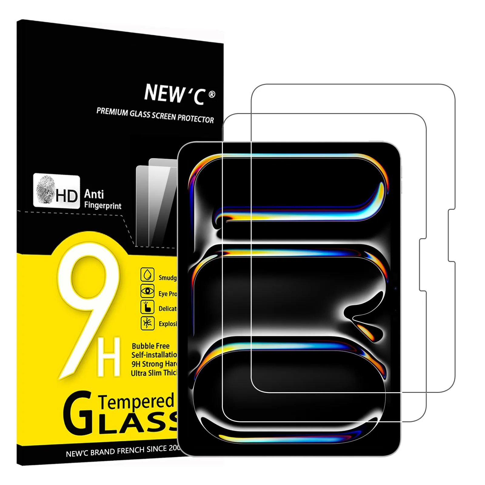 NEW'C Pellicola Vetro per iPad Pro 11 pollici (M5) 2025, in Vetro Temperato