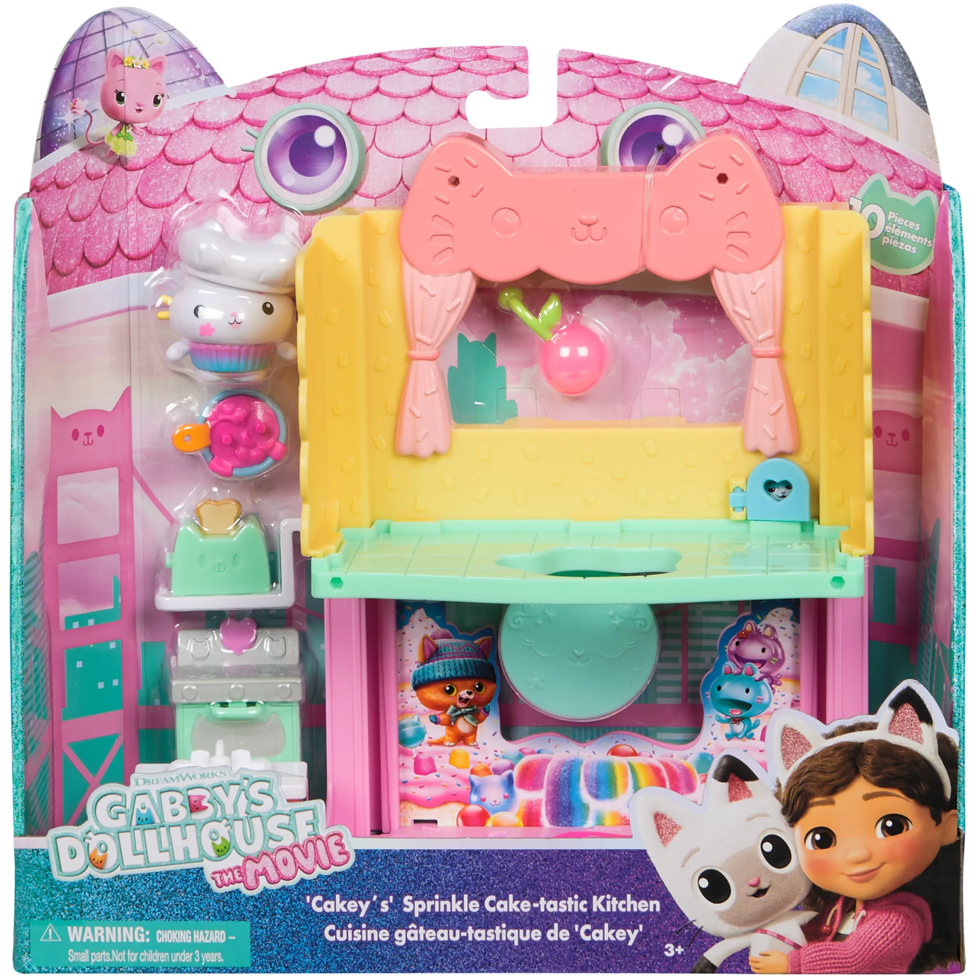 Gabby’s Dollhouse: The Movie – La stanza Cucina Cake-tastica| Playset da 10 Pezzi con Personaggio, Accessori e Sorpresa | Giocattolo per Bambine e Bambini dai 3 anni in su, Gioco figura