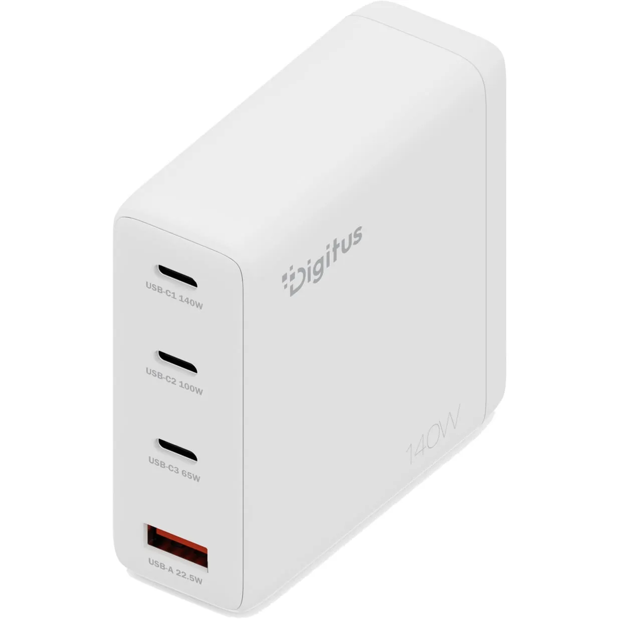Caricatore USB GaN 140W, 3x USB-C, 1x USB-A, Caricabatterie