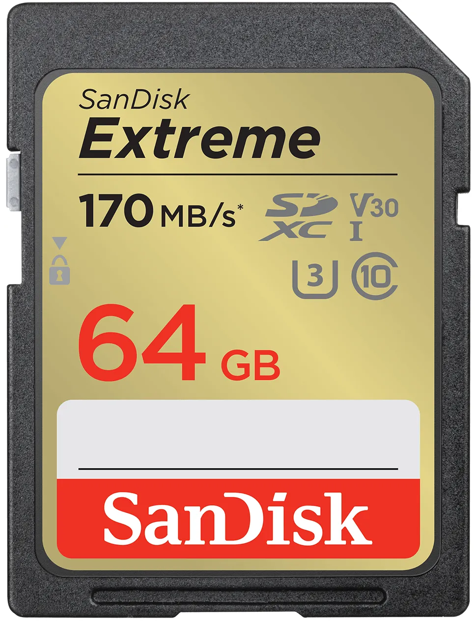 Scheda di Memoria SDXC SanDisk Extreme, 64Gb, Classe 10 / UHS-1 U3 SDSDXV2-064G-GNCIN