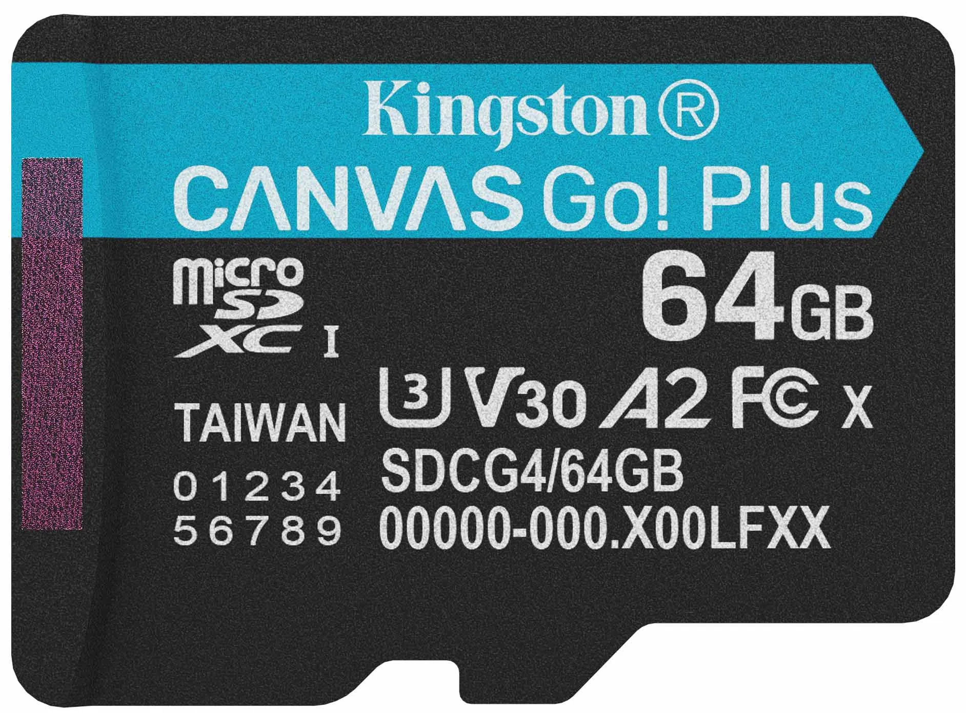 Scheda di Memoria microSDXC Kingston Canvas Go Plus Android A2, 64Gb, Classe 10 / UHS-1 U3 SDCG4/64GBSP