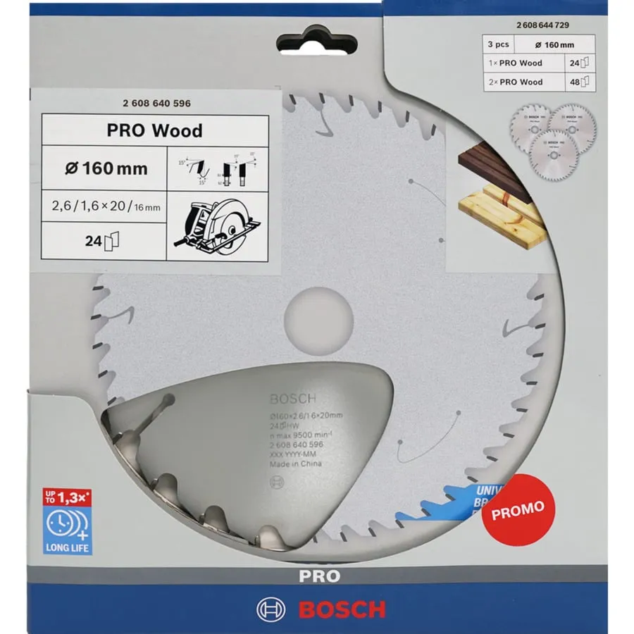 PRO Wood Lama per sega circolare 160 mm