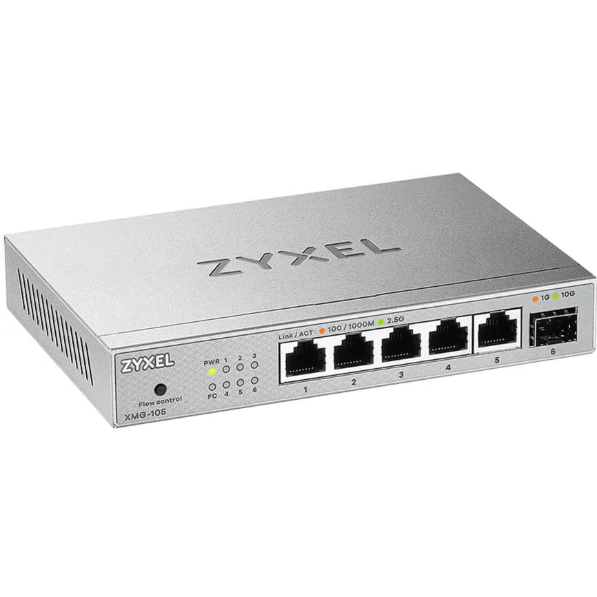 XMG-105 Non gestito 2.5G Ethernet (100/1000/2500) Grigio, Interruttore