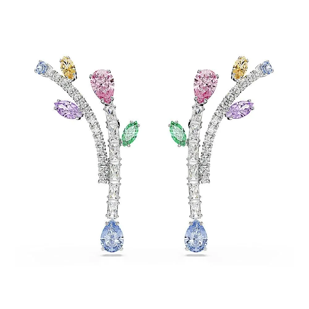 Swarovski x Ariana Grande Orecchini pendenti, Taglio misto, Multicolore, Placcato rodio