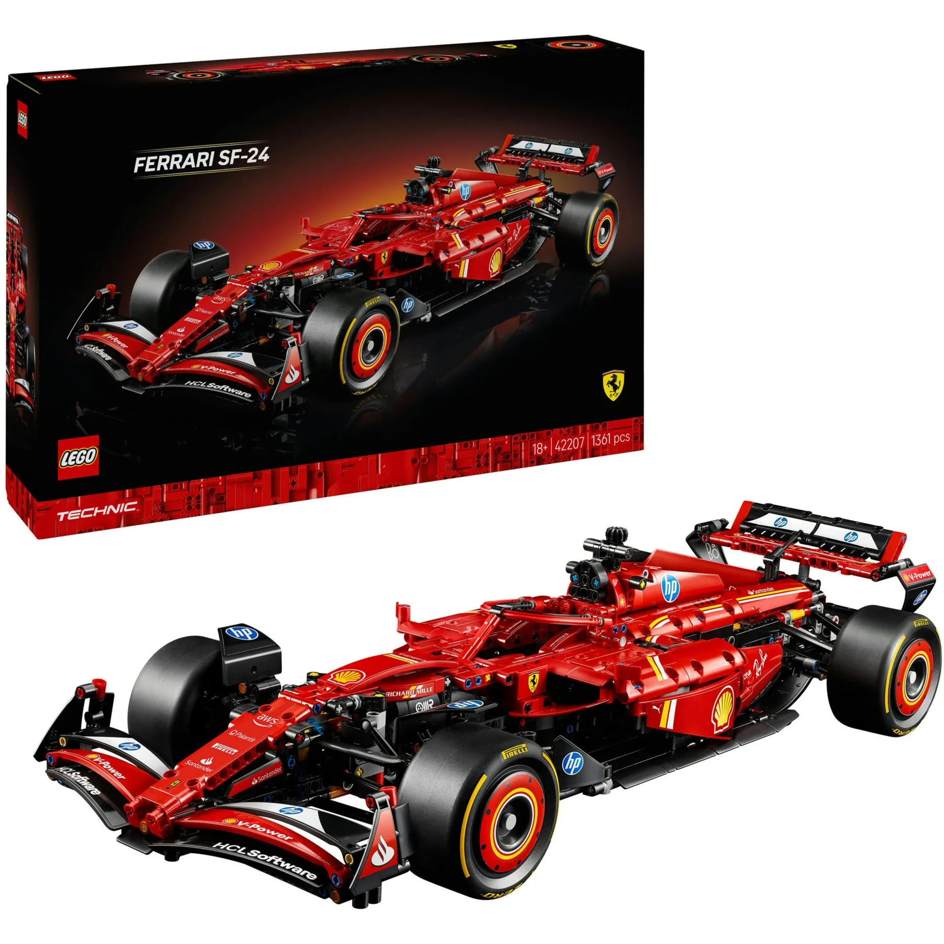 Technic 42207 Monoposto F1 Ferrari SF-24 - Modello di Auto Formula 1 da Collezione, Idea Regalo per Adulti, Uomo e Donna, Giochi di costruzione