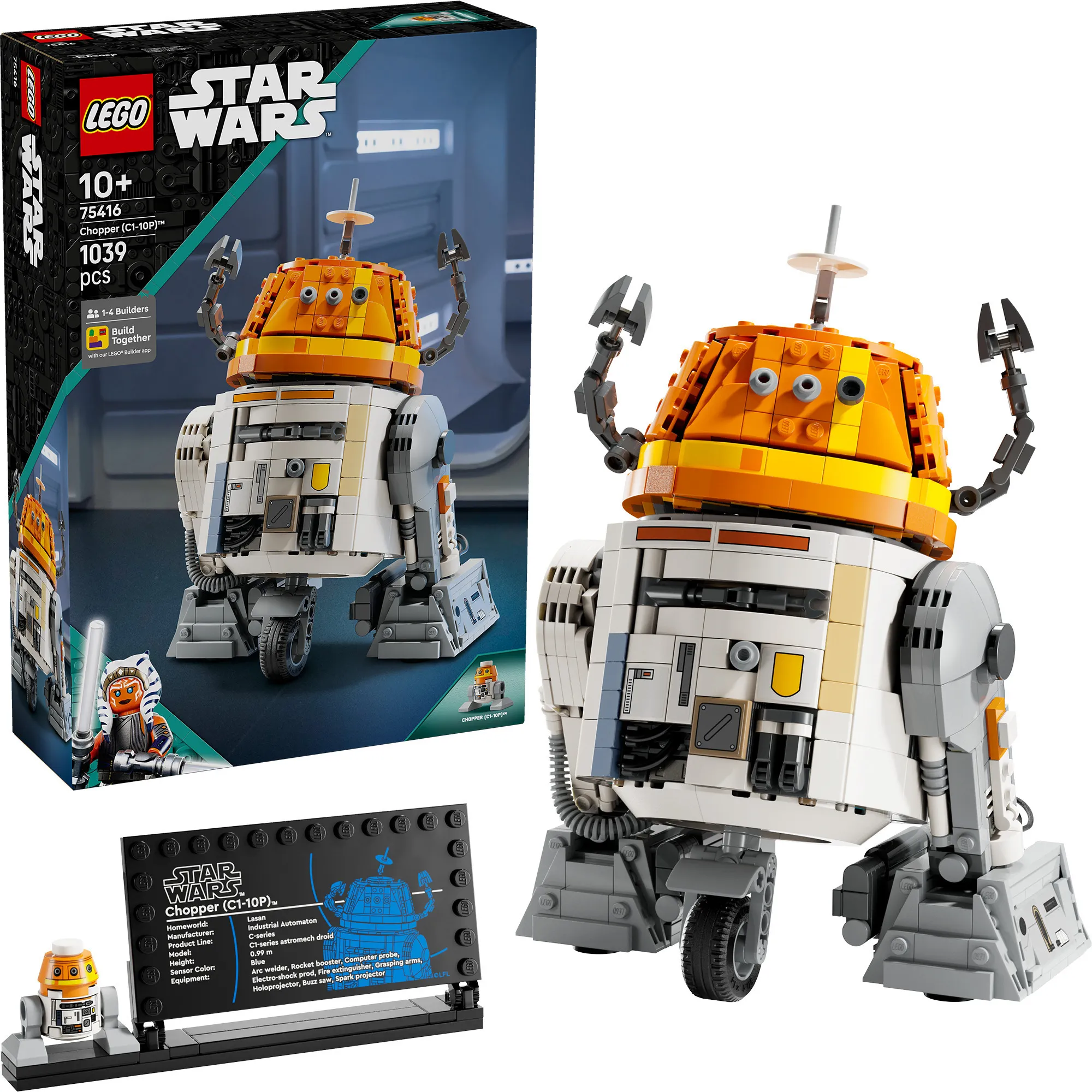 Star Wars 75416 Droide Astromeccanico Chopper (C1-10P), Robot Giocattolo da Costruire, Regalo Bambini 10+ Fan di Ahsoka, Giochi di costruzione