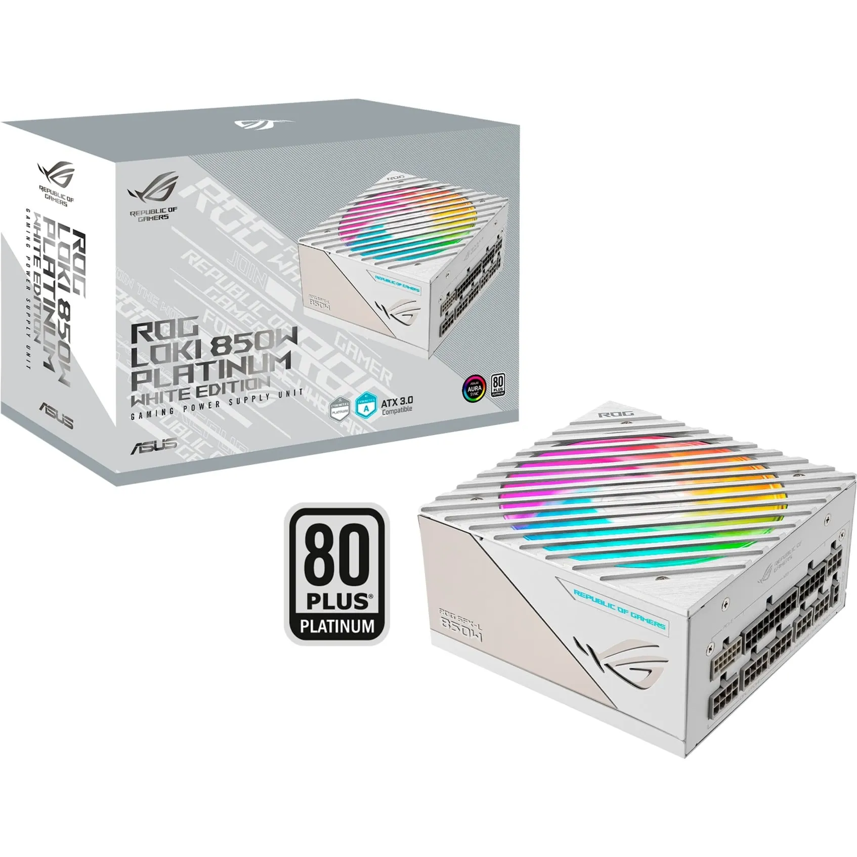 ROG Loki SFX-L 850W Platinum White alimentatore per computer 24-pin ATX Bianco, Alimentatore PC