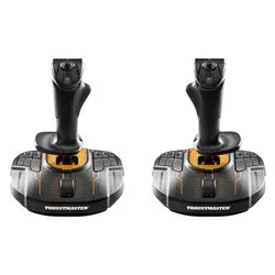 Joystick simulatore volo T 16000M Fcs Space Sim Duo Flight Sticks Black e Orange 2960815