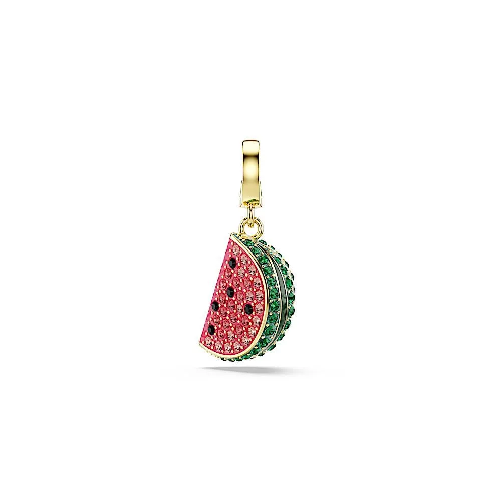 Swarovski Charm Idyllia, Taglio misto, Cocomero, Multicolore, Placcato color oro
