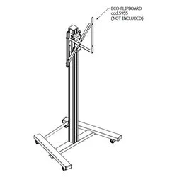 Carrello monitor 65" FLIP Eco Flipboard base con ruote White PM5960