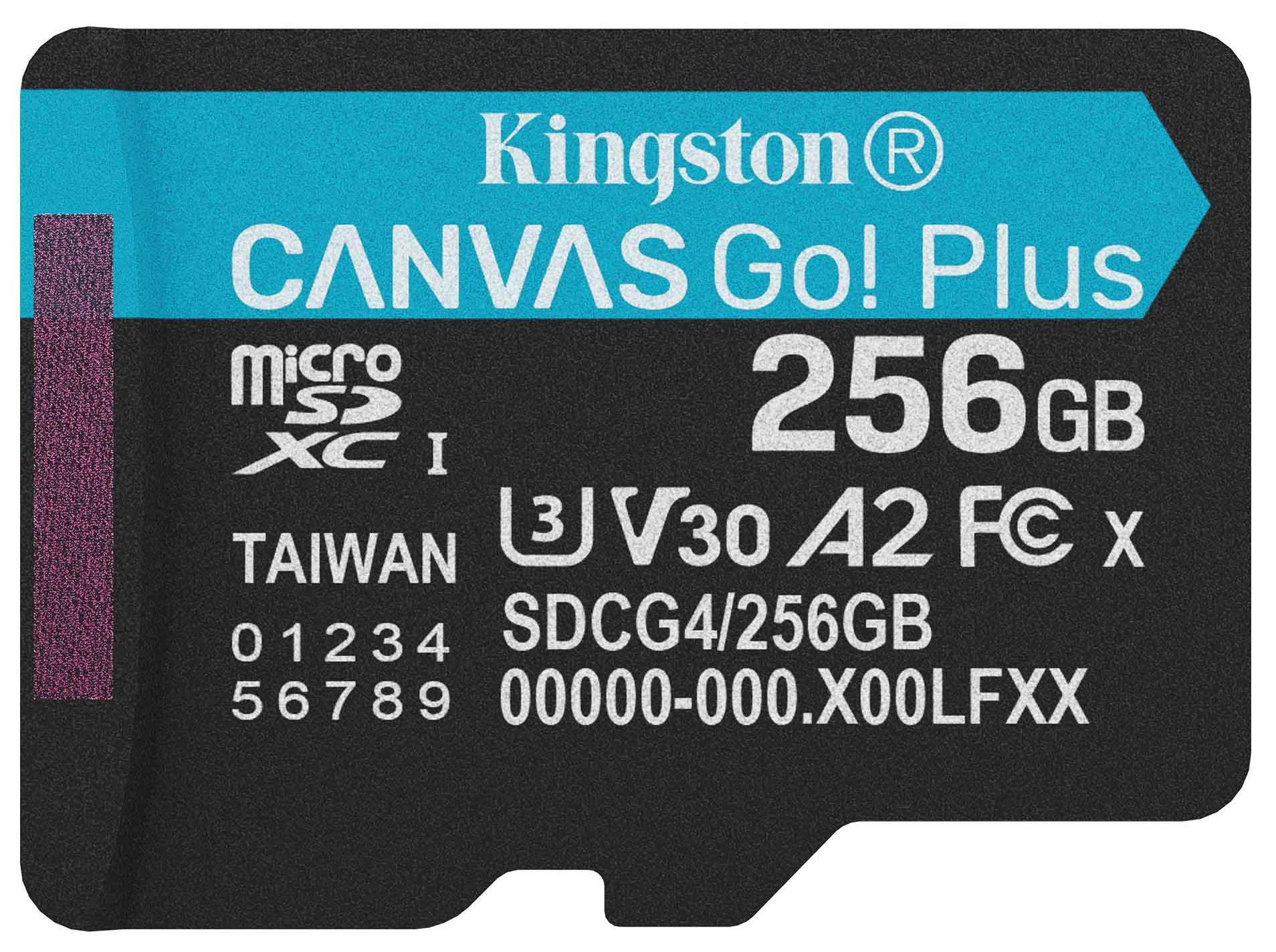 Scheda di Memoria microSDXC Kingston Canvas Go Plus Android A2, 256Gb, Classe 10 / UHS-1 U3 SDCG4/256GBSP