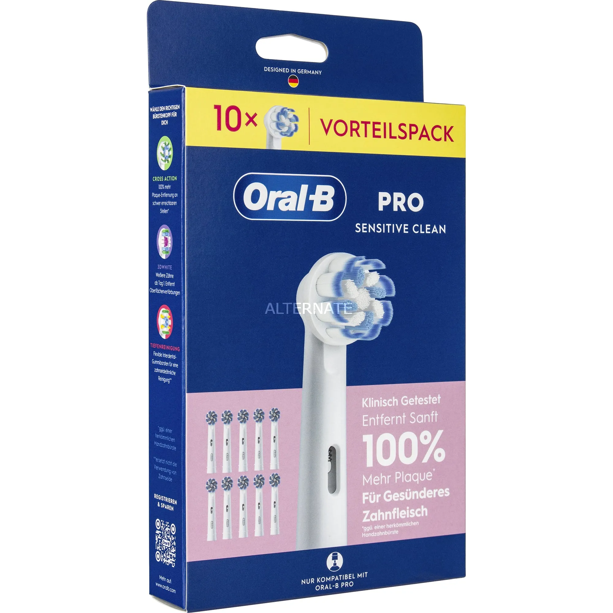Oral-B Pro Sensitive Clean testine di ricambio confezione da 10, Testina