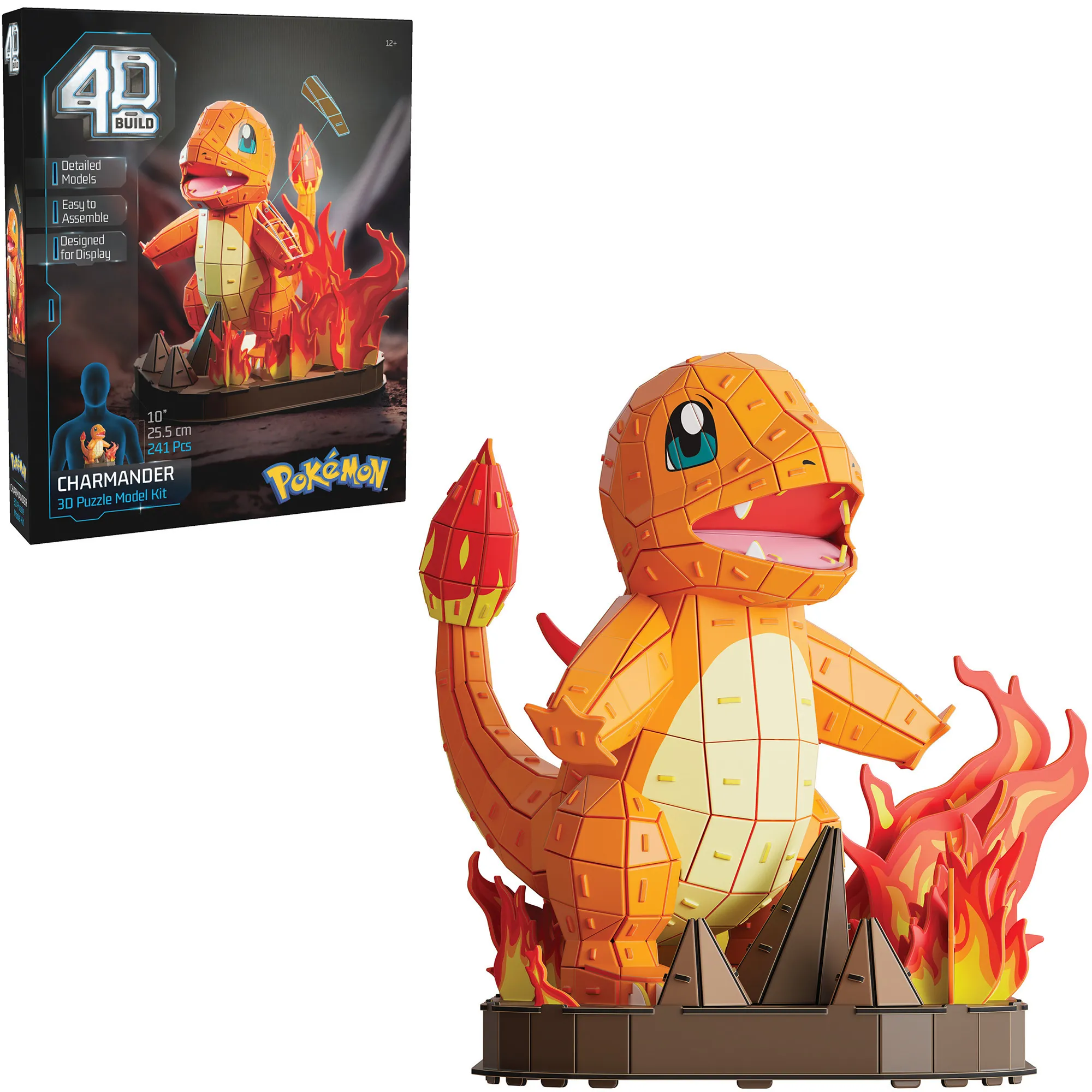 4D Build, Pokémon Charmander, Kit di Modellismo 3D, Puzzle per Adulti, 241 pezzi, dai 12 Anni in su