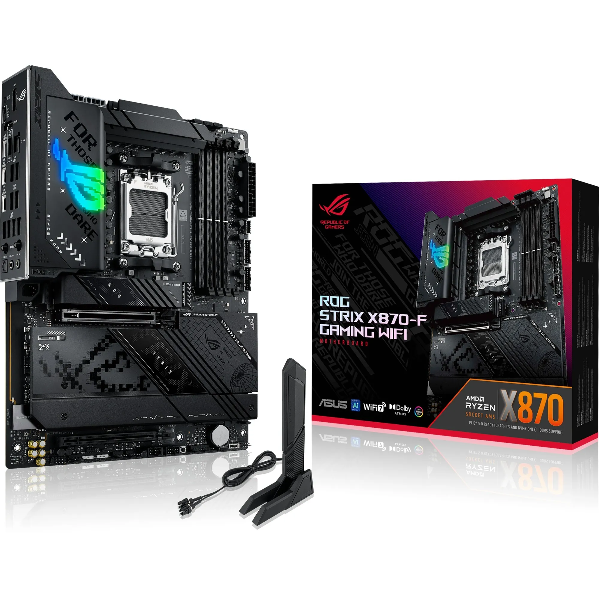 ROG STRIX X870-F GAMING WIFI AMD X870 Socket AM5 ATX, Scheda madre