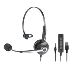 Cuffie microfono filo RENOVA HEADSET Ujm Black HHEADM UJM