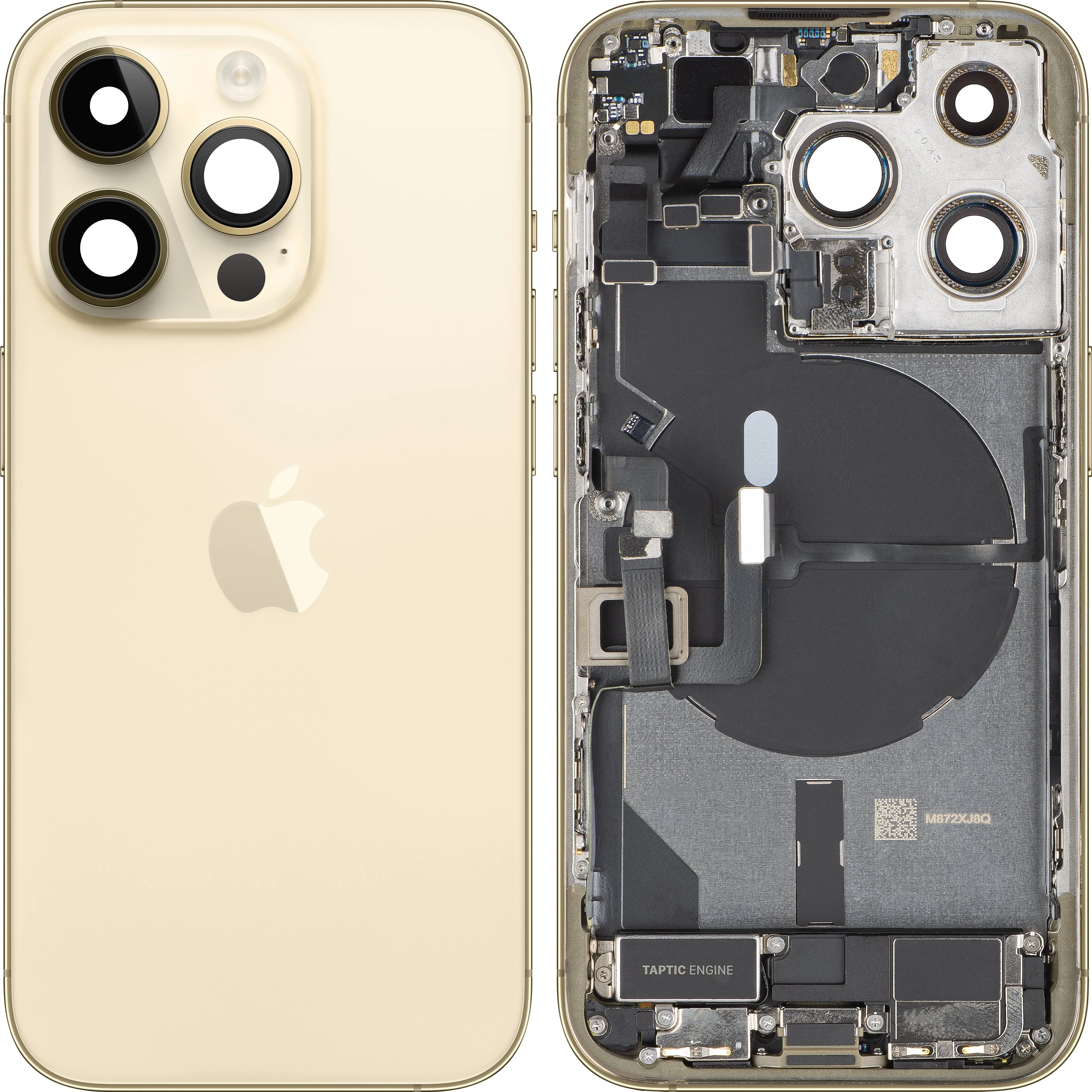 Copri Batteria Apple iPhone 14 Pro, Con Scocca Centrale, Parti Complete, Oro, Swap Premium