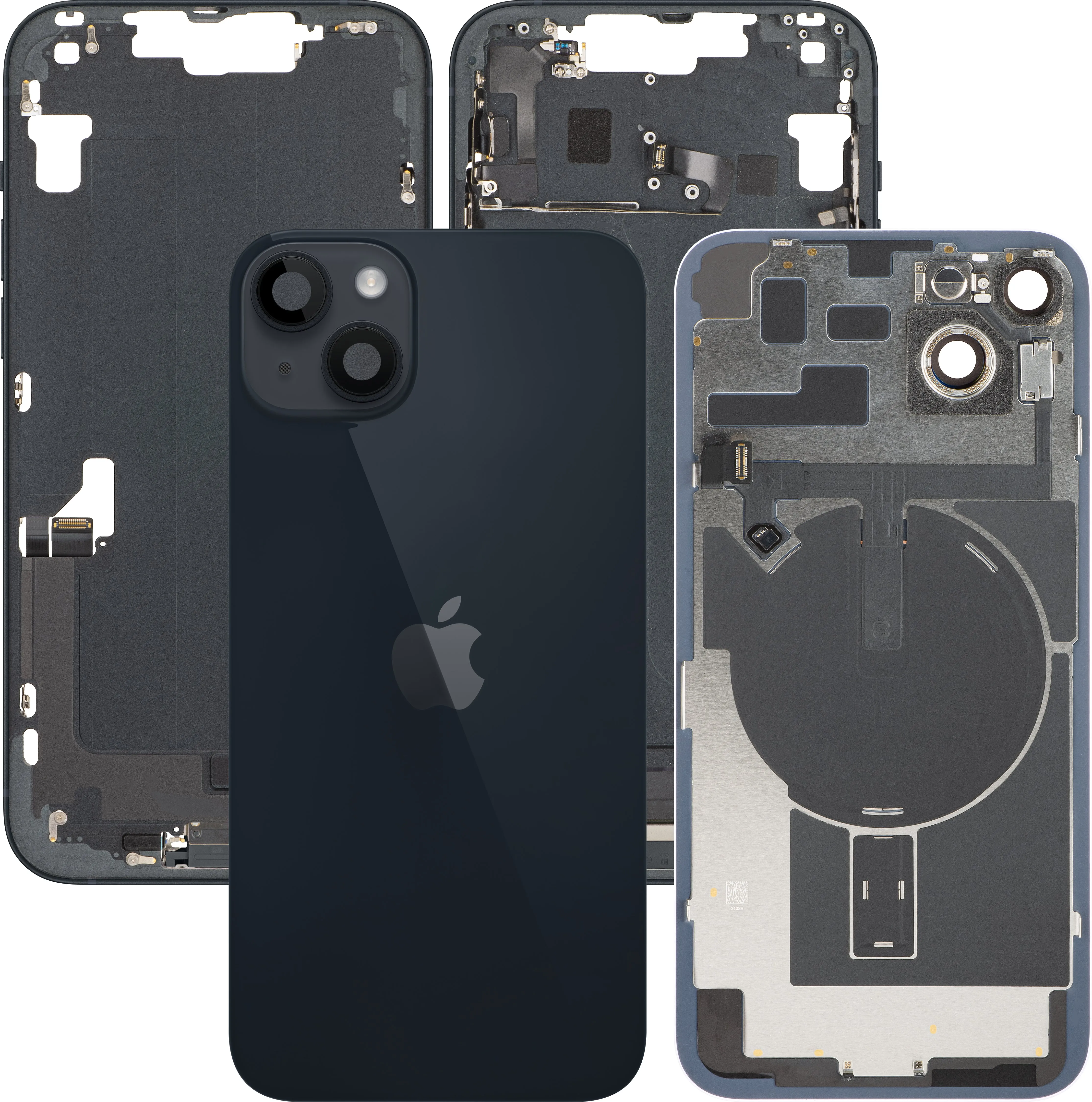 Copertura Batteria Apple iPhone 14 Plus, Con Scocca Centrale, Parti Complete, Nero (Midnight), Swap Premium