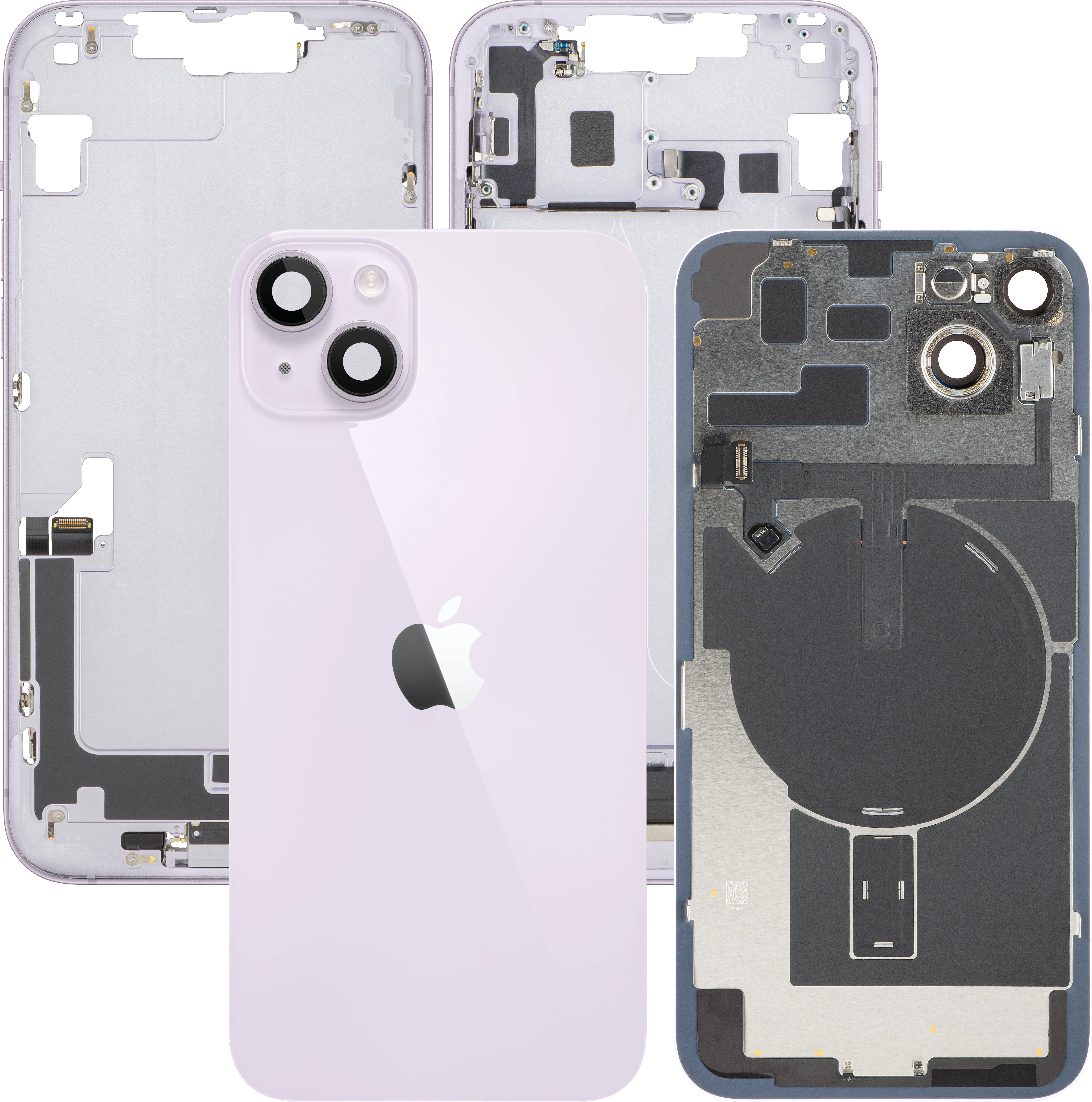 Copertura Batteria Apple iPhone 14 Plus, Con Scocca Centrale, Parti Complete, Viola, Swap Premium