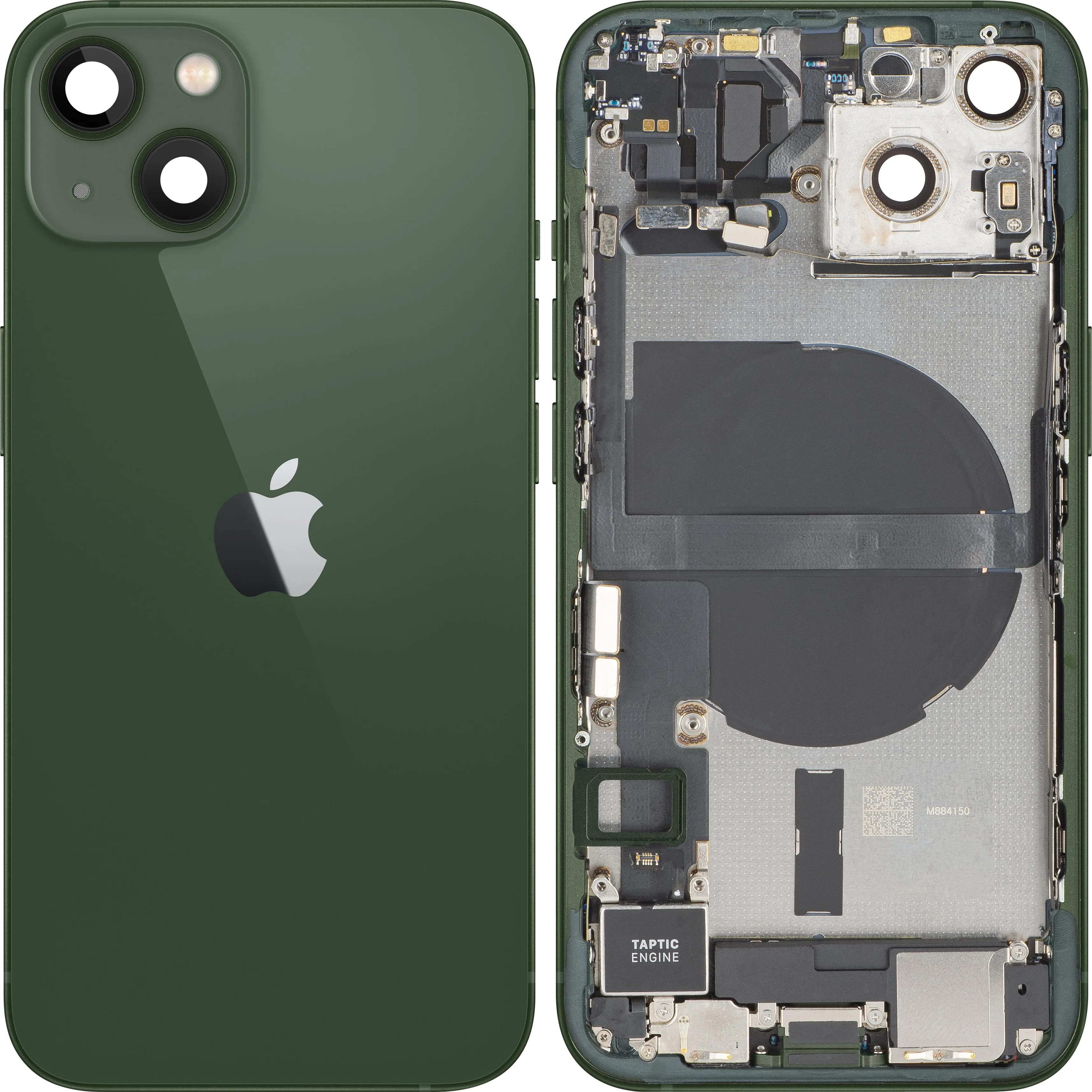Copertura Batteria Apple iPhone 13, Con Scocca Centrale, Parti Complete, Verde, Swap Premium