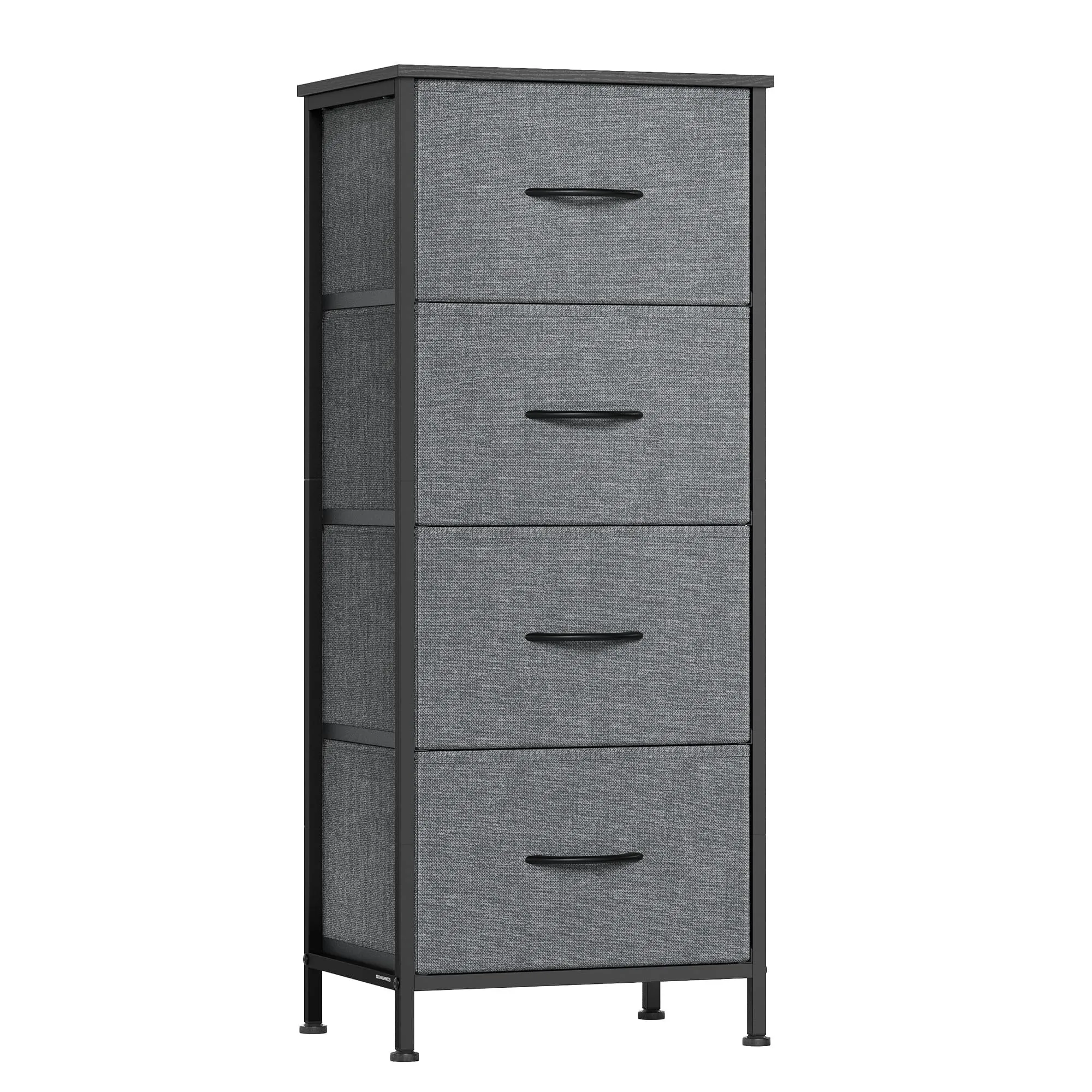SONGMICS Cassettiera con 4 Cassetti in Tessuto, 39,6 x 30 x 96,2 cm