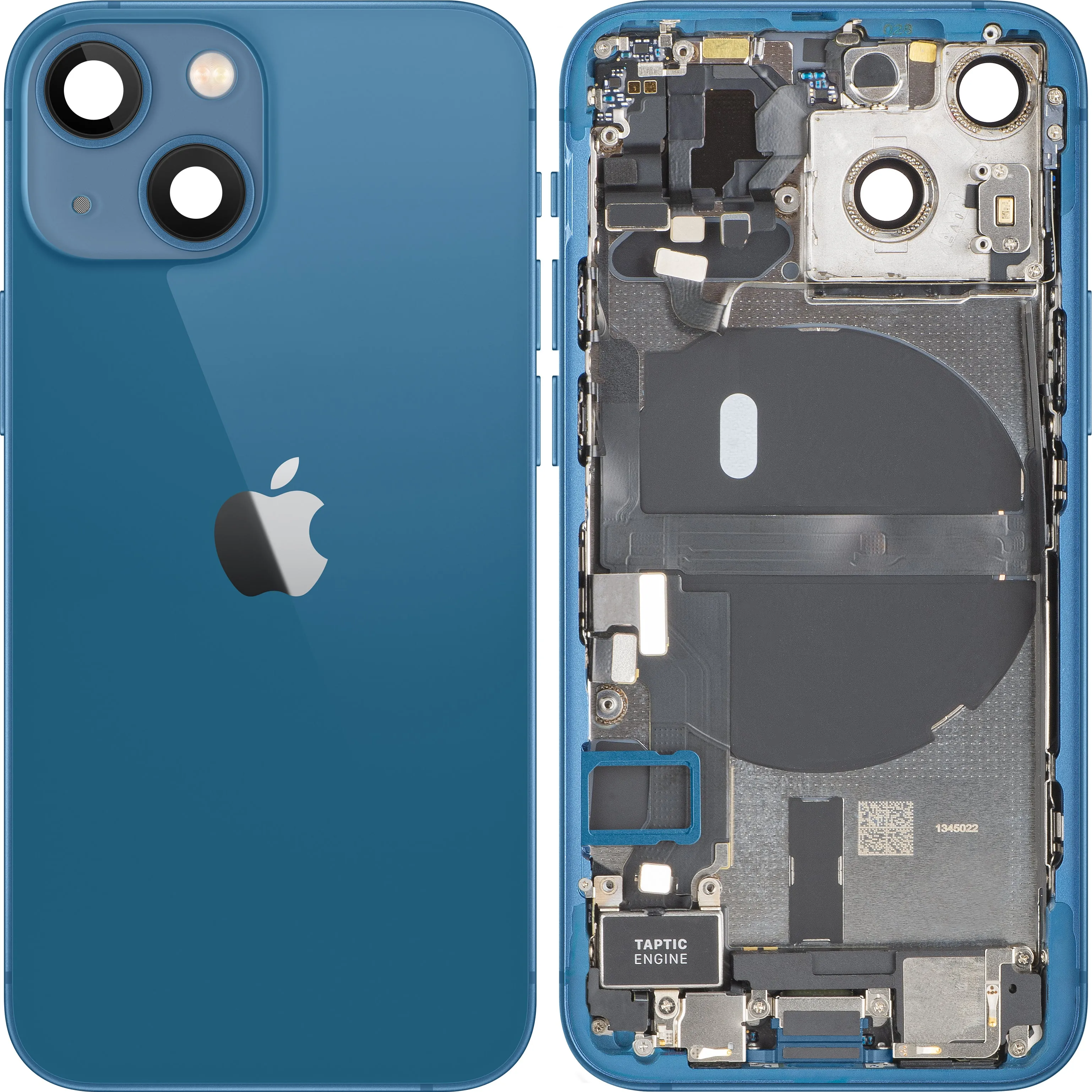 Copertura Batteria Apple iPhone 13 mini, Con Scocca Centrale, Parti Complete, Blu, Swap Premium