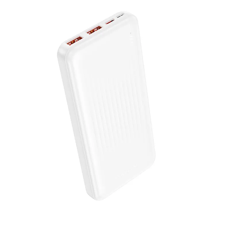 Batteria Esterna Borofone BJ80A Clever, 10000mAh, 22.5W, QC + PD, 1 x USB-C - 2 x USB-A, Bianca