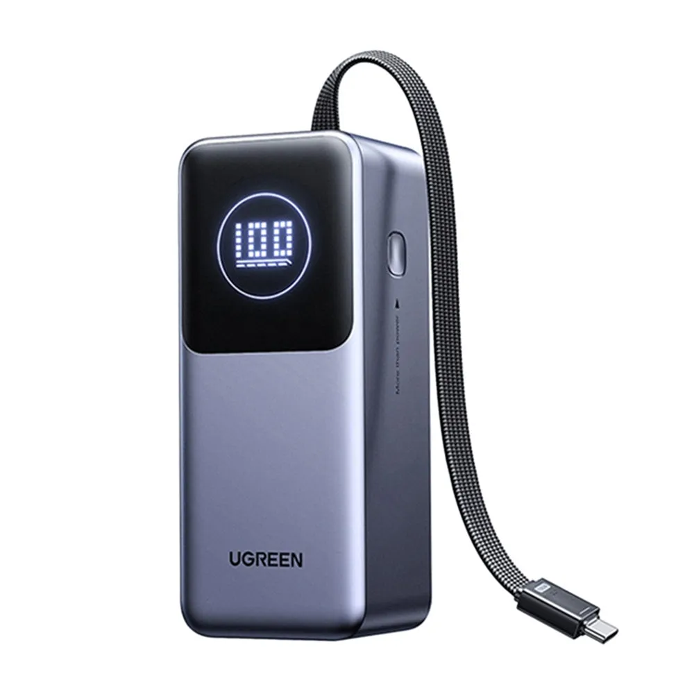 Batteria Esterna UGREEN PB723, 20000mAh, 130W, QC + PD, 1 x USB-A - 2 x USB-C, Grigio