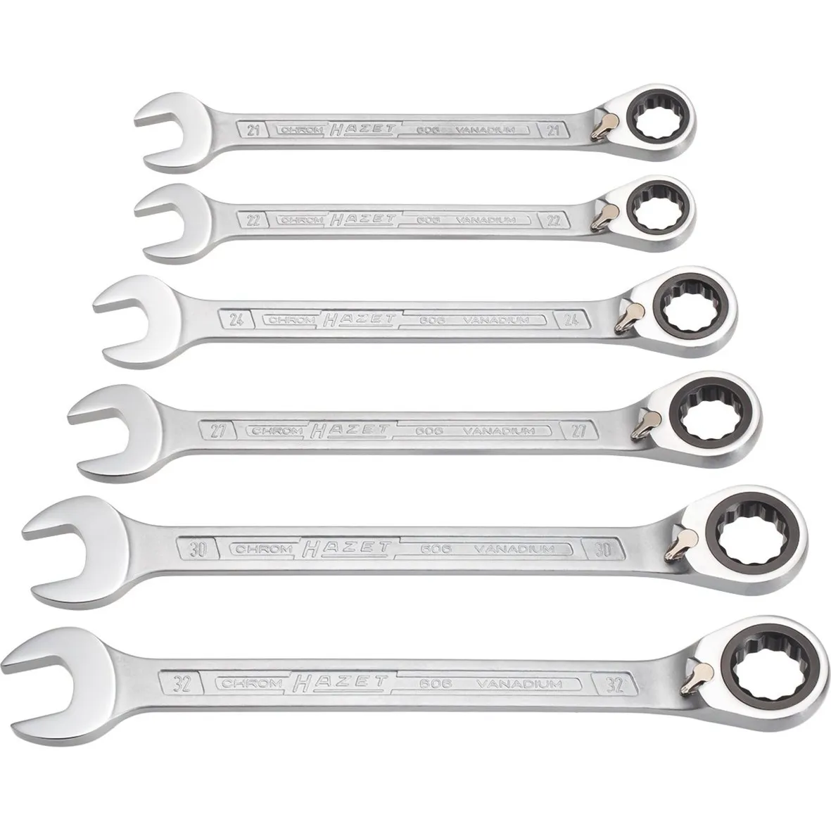 Set di chiavi combinate a cricchetto 606/6-1, 6 pezzi, Chiave