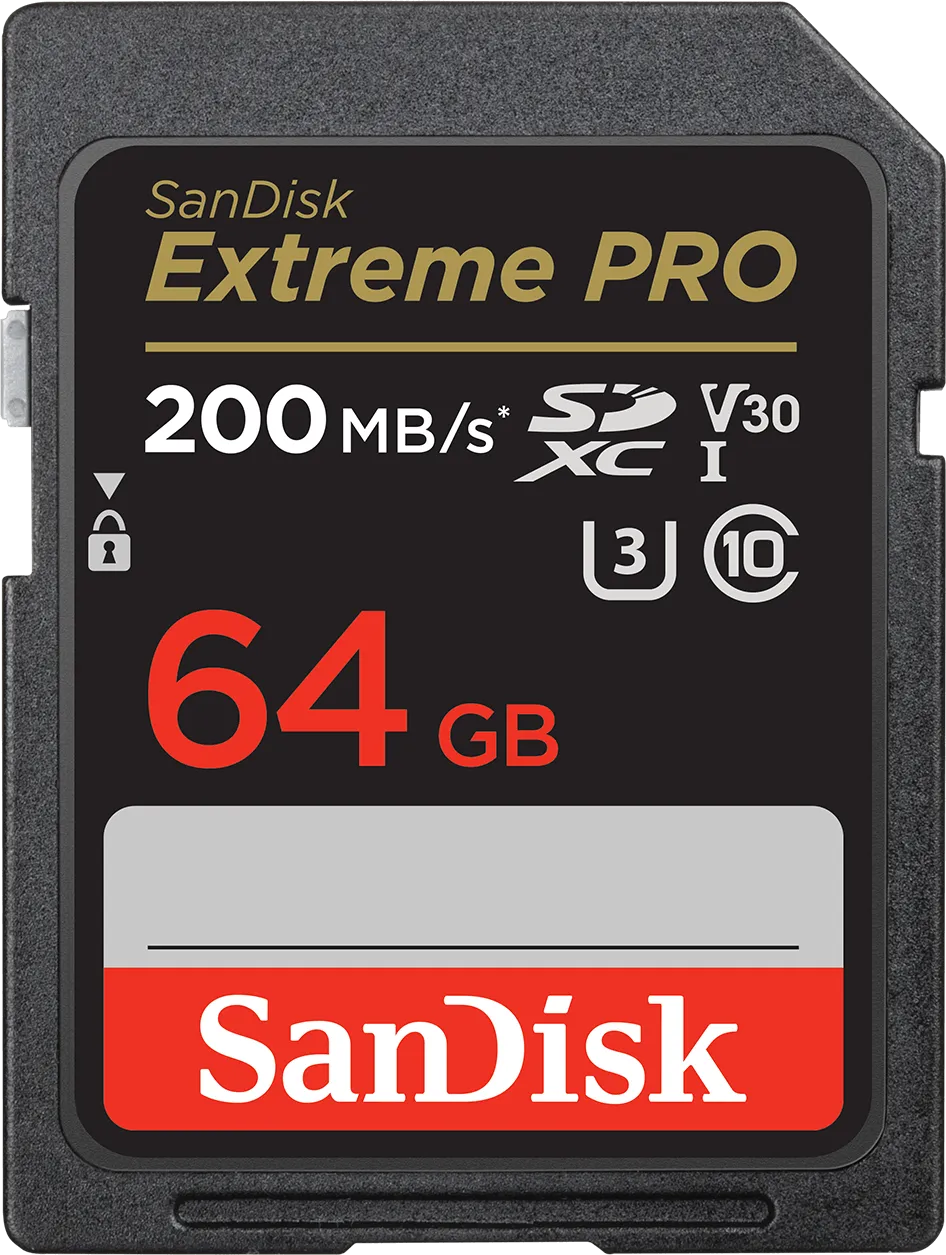 Scheda di Memoria SDXC SanDisk Extreme Pro, 64Gb, Classe 10 / UHS-1 U3 SDSDXXU-064G-GN4IN