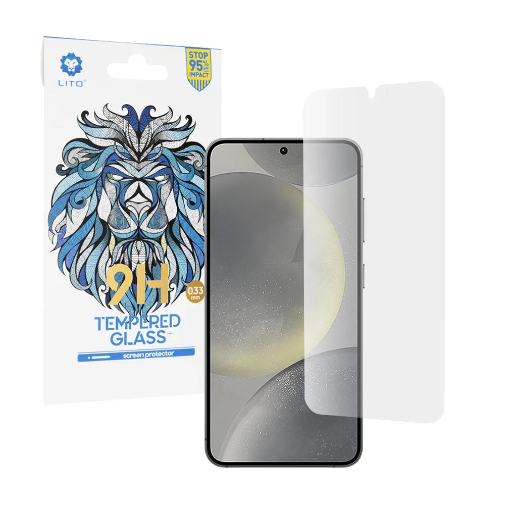 Pellicola Protettiva Schermo Lito Classic Ultra Thin per Samsung Galaxy S25 S931 / S24 S921, Vetro Temperato, Full Glue, 2.5D