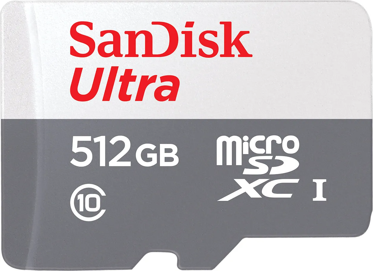Scheda di Memoria microSDXC SanDisk Ultra, 512Gb, Classe 10 SDSQUNR-512G-GN3MN