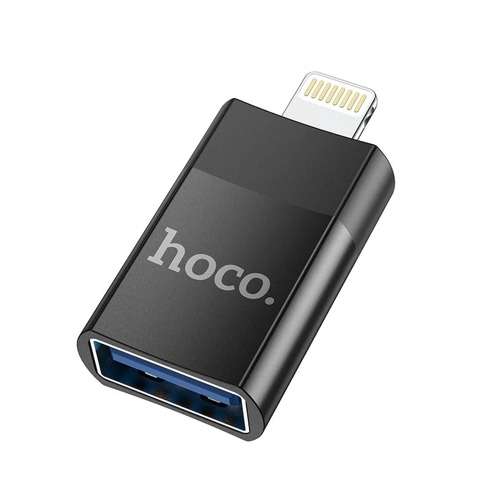 Adattatore OTG Lightning - USB-A HOCO UA17, Nero