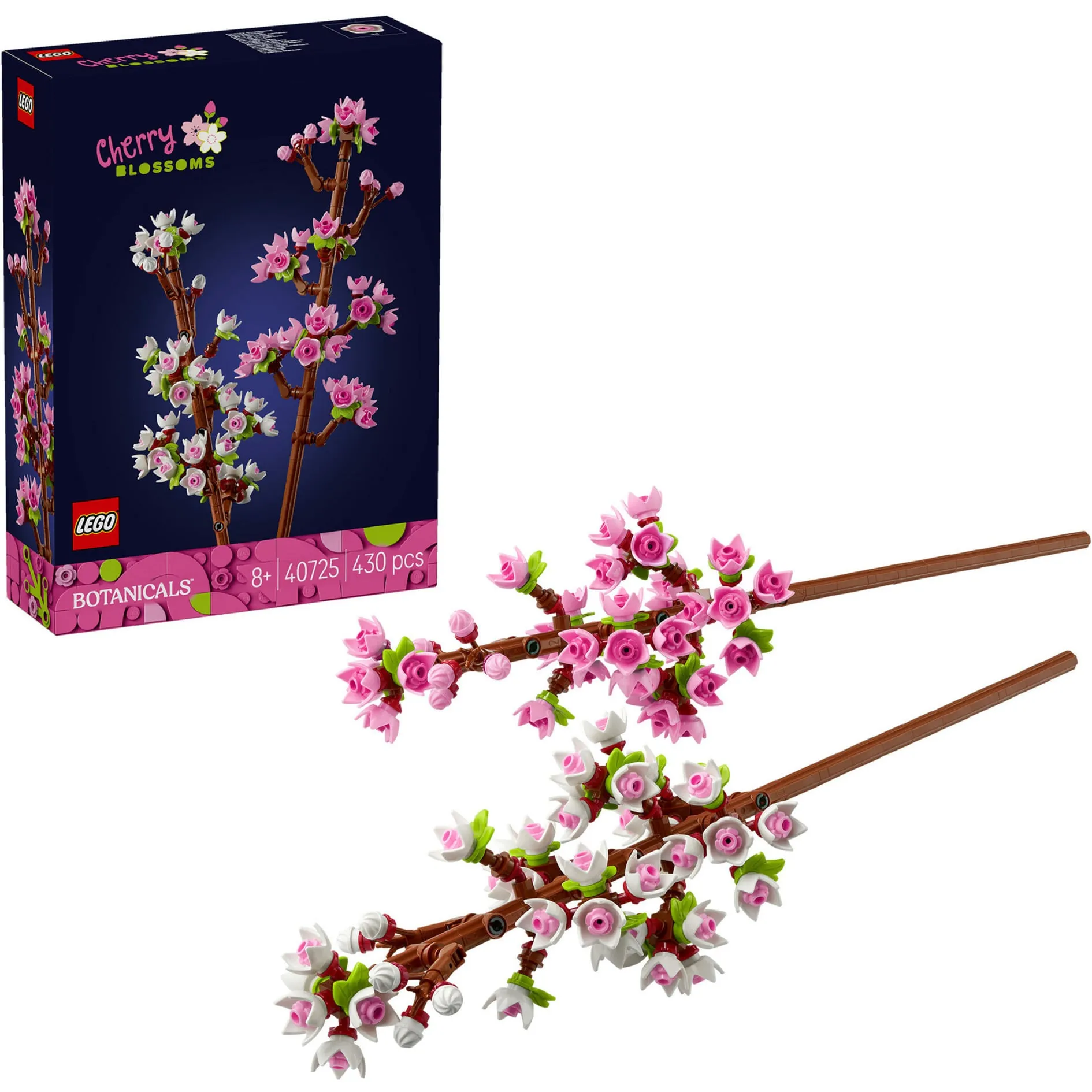 Botanicals 40725 Fiori di Ciliegio, Set per Adulti, Bambine e Bambini da 8+, Regalo Collezione Botanica per Donna o Uomo, Giochi di costruzione
