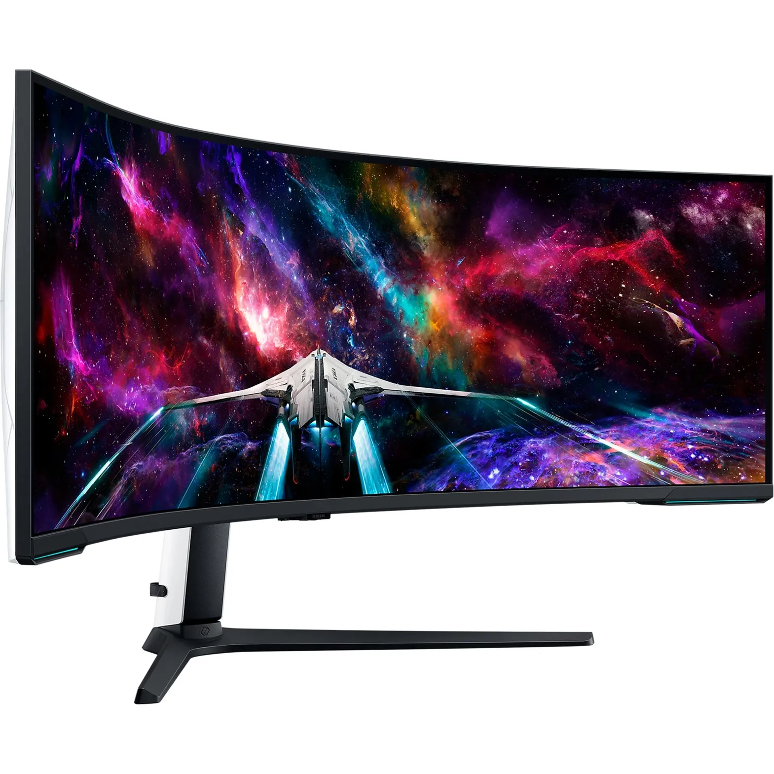 G95NC Monitor PC 144,8 cm (57") 7680 x 2160 Pixel Dual UHD QLED Bianco, Monitor di gioco