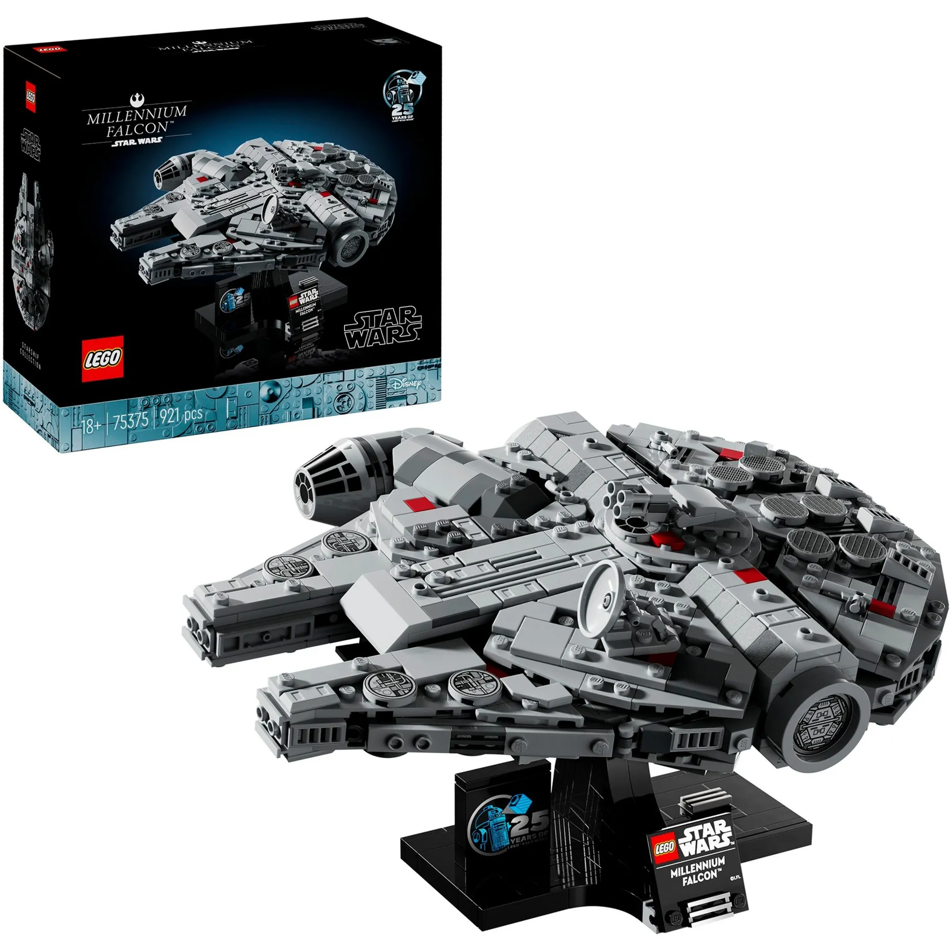 Star Wars 75375 Millennium Falcon, Modellino da Costruire di Astronave per Adulti, Idee Regalo Lui, Lei, Marito o Moglie, Giochi di costruzione
